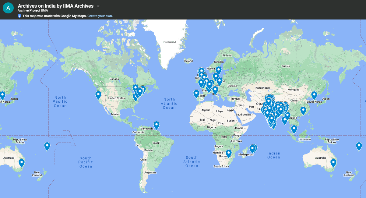 IIMA Archives on India Map